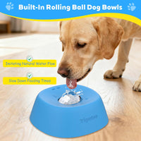 Slow Feeder Dog Licking Bowl – No-Spill Liquid Treat Feeder with Rolling Ball
