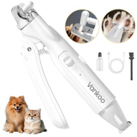 Vankoo 2-In-1 Pet Grooming Tool – LED Dog Nail Clipper & Paw Hair Trimmer, Rechargeable & Waterproof, Safe for Dogs & Cats