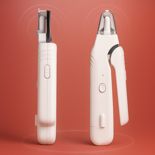 Miragepets™ 2-in-1 Rechargeable Pet Nail Clippers for Cats and Dogs with Quick Sensor, Safety Guard, and LED Lights